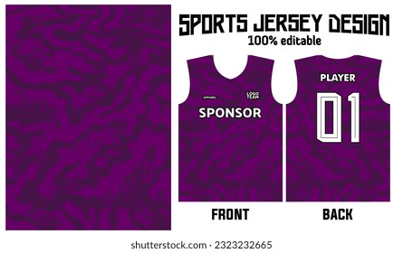 purple background jersey design for sport uniform