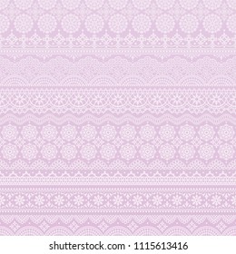 purple background of lace trims.
