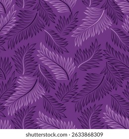 a purple background with leaves