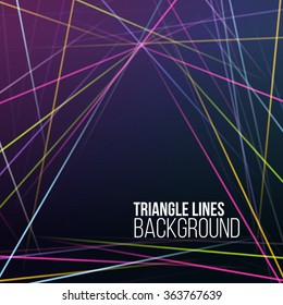 Purple background with light abstract graphic lines.Vector technology pattern with template text. Modern wallpaper design. Network gradient stripes. Presentation concept in techno style.
