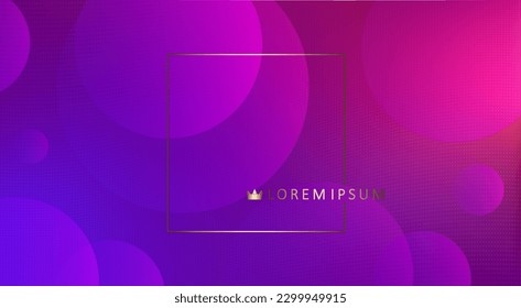 Purple background with light circles and abstract geometric shapes