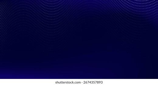 Purple background with many glowing particles. Information digital