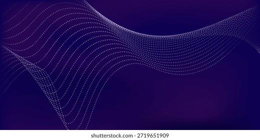 Fondo púrpura con muchas partículas brillantes. diseño del resplandor de la onda arte simple buena onda buena