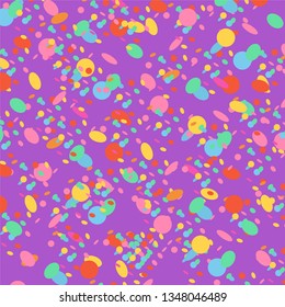 Purple background on confetti party pattern vector