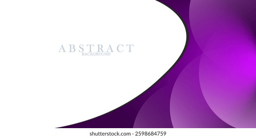 Purple background on white paper curve line abstract for text and message modern artwork design , vector
