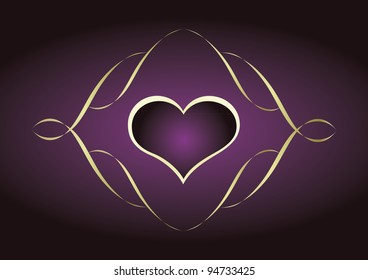 purple background with ornament