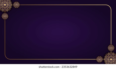 Purple background with ornamental mandala