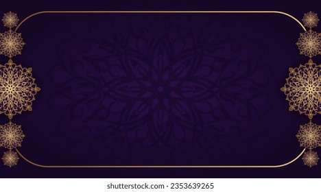 Purple background with ornamental mandala