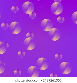 Purple background with overlapping circles in varying shades of purple and yellow. The circles have a soft, diffused appearance, creating a sense of depth and movement.