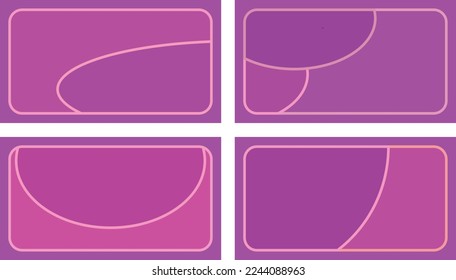 fondo morado con rayas rosas con espacio para texto. colección de diseños creativos para tarjetas de visita, invitaciones y otros. conjuntos de estilos diversos