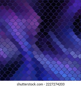 Fondo púrpura de estilo poligonal. Mosaico. Burbujas. Fondo vectorial.