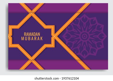 Purple background ramadan kareem template design. Great vectors for greeting cards, social media, product marketing, the web etc.