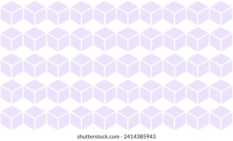 Purple background with rhombus and cubes
