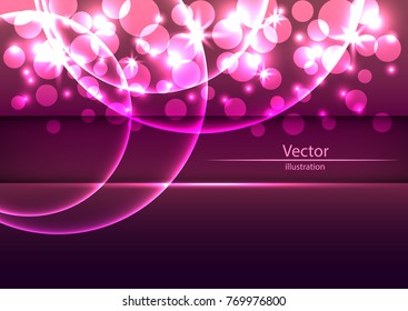 Purple background with sparkles - vector illustration.