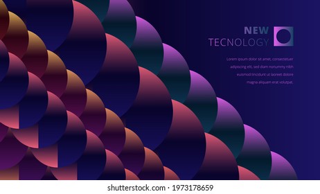 Purple background with spheres design and copy space vector illustration.