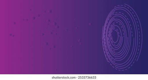 Ein violetter Hintergrund mit einer Spirale darauf. Die Spirale befindet sich in der Mitte des Hintergrunds und ist von einem violetten Kreis umgeben