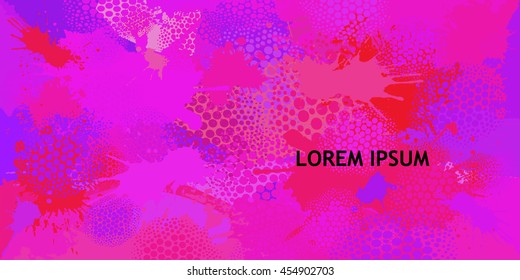 purple Background from the spots of paint. Vector