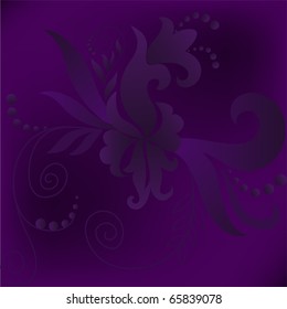 purple background square with a gradient of plant composition