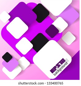 purple Background with squares. Abstract illustration