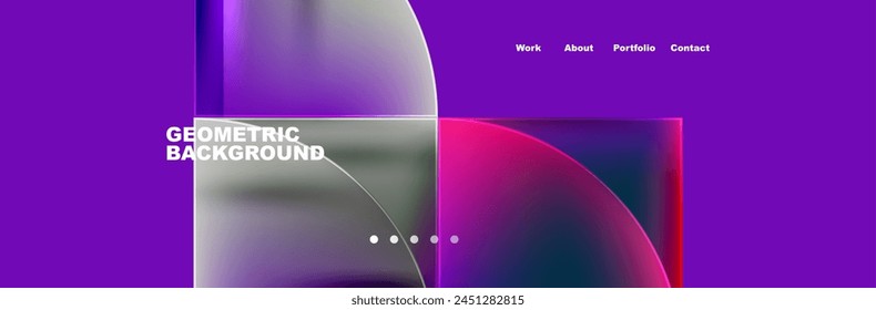 a purple background with squares and circles on it High quality