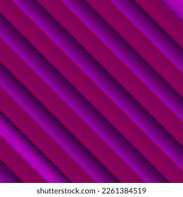 Fondo púrpura de rayas con sombra, pancarta geométrica, vector