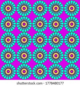 fondo morado con estampado de girasol.  eps.10 arte vectorial floral