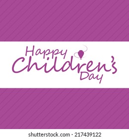 a purple background with text for children's day