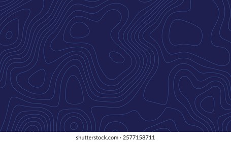 Purple background topography contour map with black curve lines. Geography contour map linear background vector illustration.