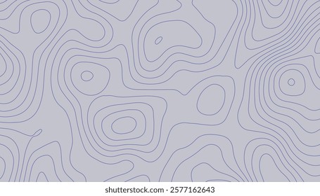 Purple background topography contour map with black curve lines. Geography contour map linear background vector illustration.