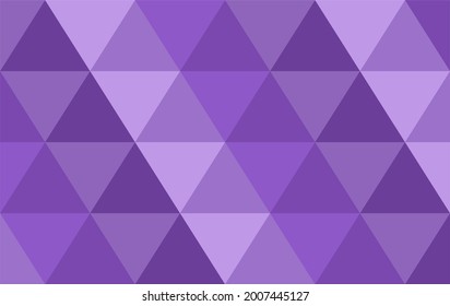 Purple background. Triangles creating 3D illusion.