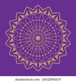 Purple background vector mandala design