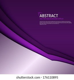 Purple background vector. Overlapping shapes on dark purple background. Space text and message design