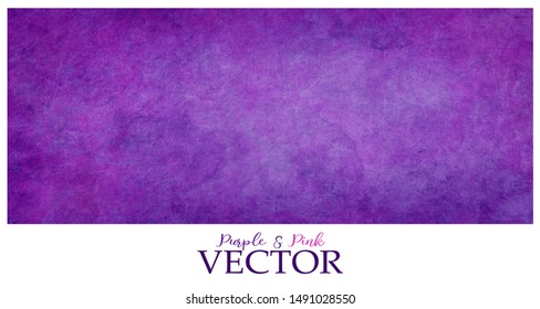 Purple background vector with pink marbled texture and old vintage grunge, abstract elegant distressed and weathered rock or stone plaster wall