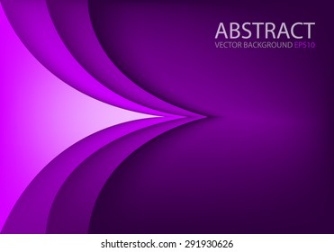 Purple background vector triangle curve line gradient light paper layer with space for text and message background design