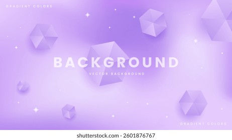 Purple background with white stars and geometric shapes. This design is perfect for party invitations, stationery, social media graphics, and packaging