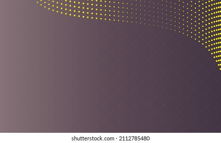 Purple background with yellow dots, with space for text. Vector graphics.