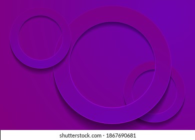 violette Hintergründe. 3D-Kreis Paperschnitt-Schicht Hintergrund.