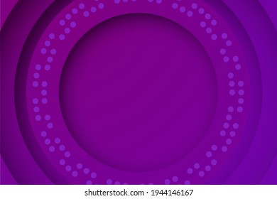 purple backgrounds. Abstract 3d circle papercut layer background.