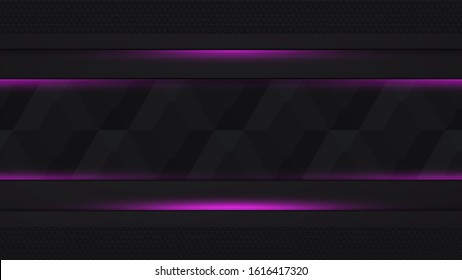 Purple backlight. Layout design tech. Purple and black contrast abstract technology background.Vector corporate design.