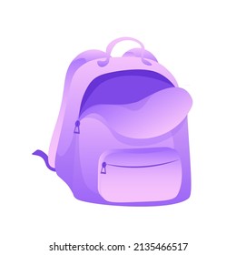 Purple backpack for school and travel