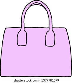 Purple bag on a white background
