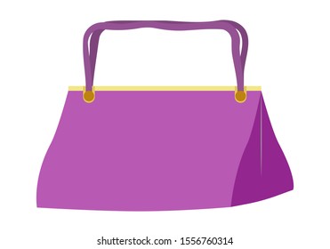 Purple bag on white background.