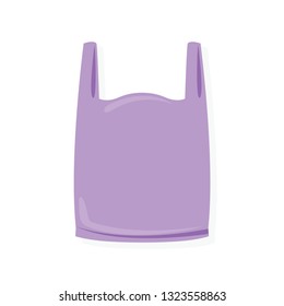purple bag plastic illustration on white background