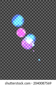 Purple Ball Background Transparent Vector. Confetti Sparks Card. Happy Texture. Blue Flare Strass Template. Blur Summer.