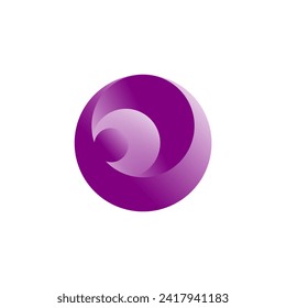 Purple ball in a purple circle