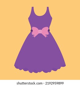 purple ball gown on yellow background