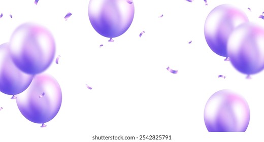 purple balloon background for party festival decoration elegant vector illustration