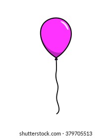 Purple Balloon, a hand drawn vector illustration of a purple balloon, perfect to use for projects like party, birthday celebrations, new years, decoration element, etc.