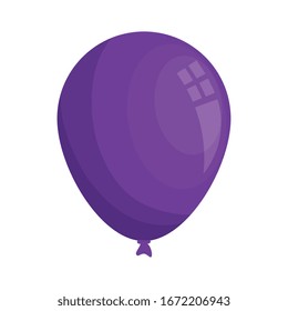 purple balloon helium isolated icon vector illustration design