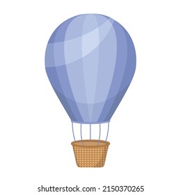 Purple balloon isolated on a white background. vector illustration